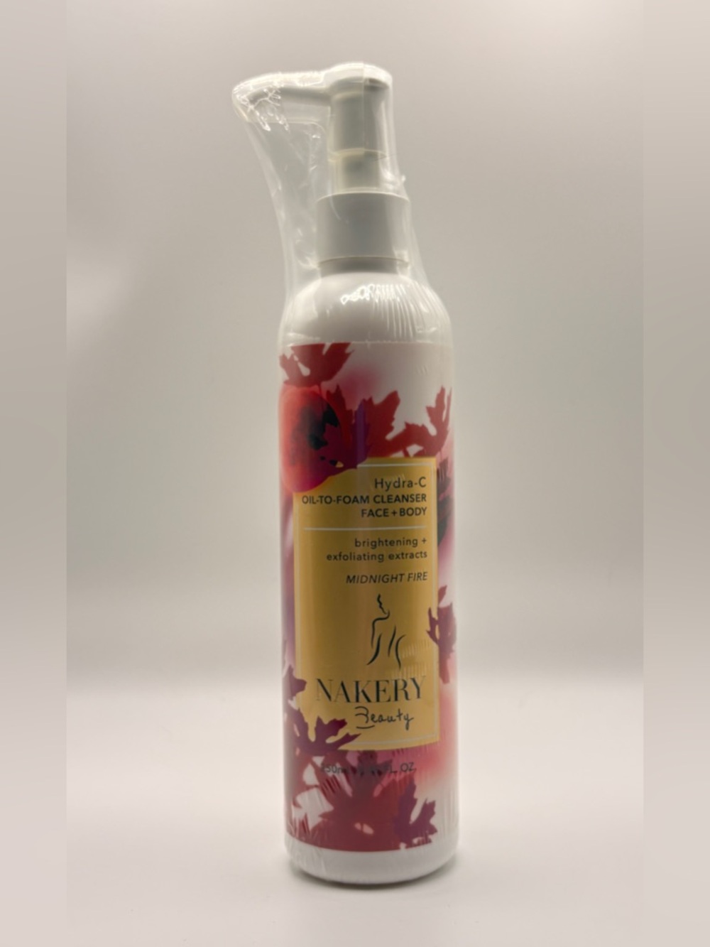Nakery Hydra-C Brightening Exfoliating Oil to Foam Cleanser Midnight Fire 250ml